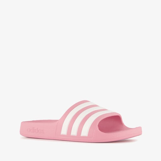 Adilette Aqua kinder badslippers roze wit