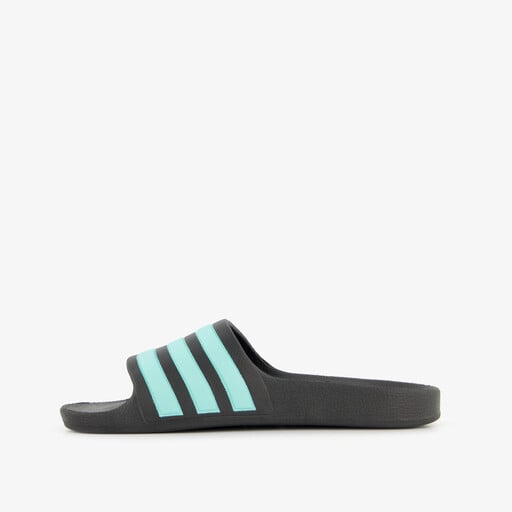 Adilette Aqua kinder badslippers zwart blauw