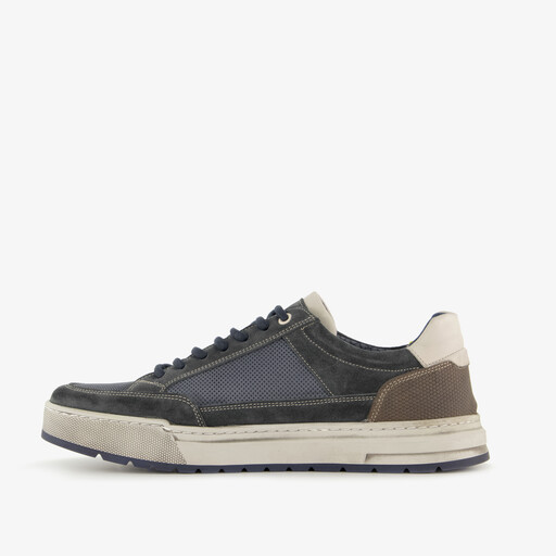 Leren heren veterschoenen blauw