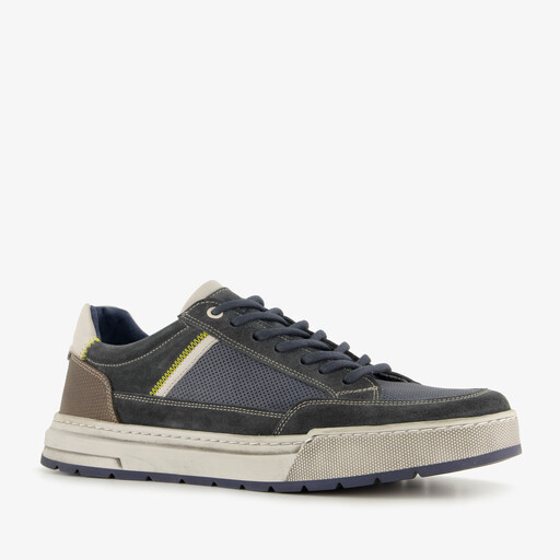 Leren heren veterschoenen blauw