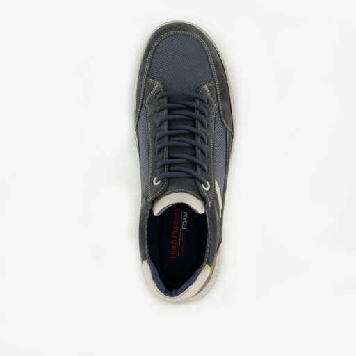 Leren heren veterschoenen blauw