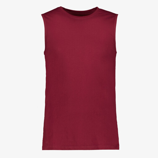 Basic heren singlet bordeauxrood