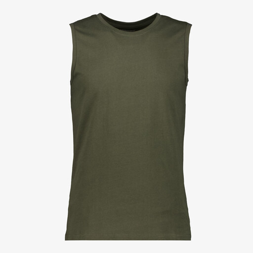 Basic heren singlet donkergroen
