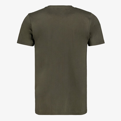 Heren T-shirt katoen V-hals groen