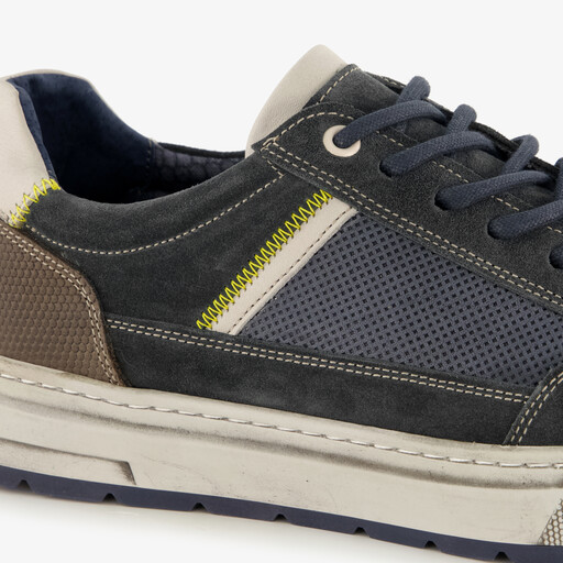 Leren heren veterschoenen blauw