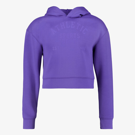 Cropped meisjes sport hoodie paars