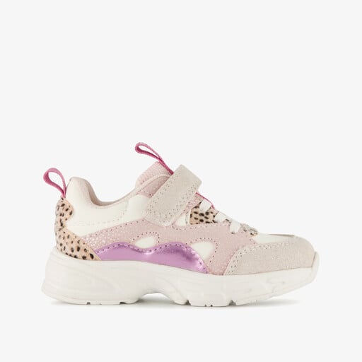 Leren meisjes sneakers roze