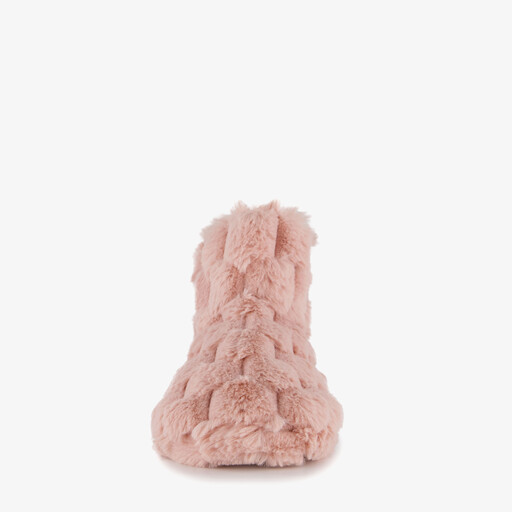 Dames pantoffels hoog roze