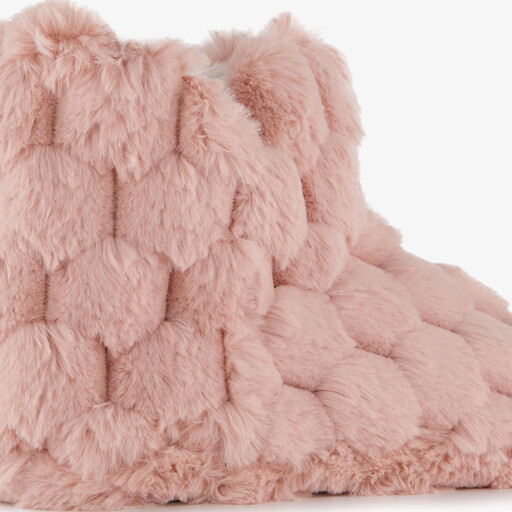 Dames pantoffels hoog roze