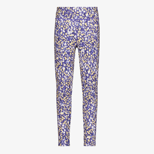 Meisjes sportlegging met print paars geel