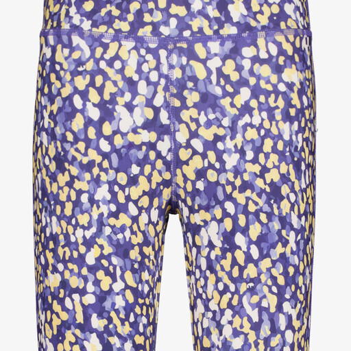 Meisjes sportlegging met print paars geel
