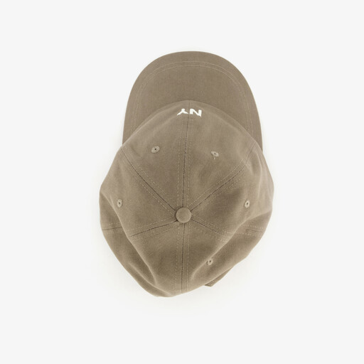 Heren pet met geborduurd NY logo bruin