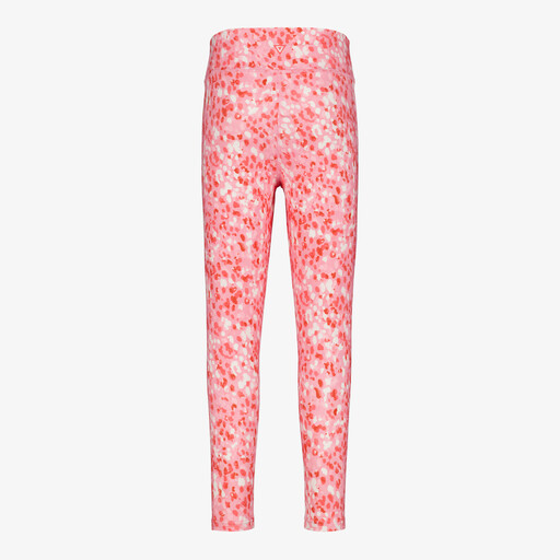 Meisjes sportlegging met print roze rood