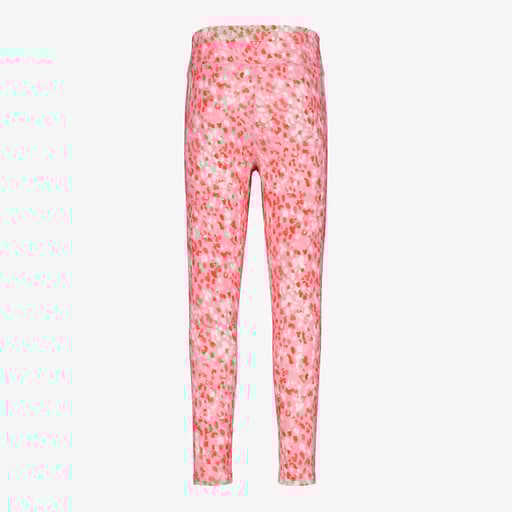 Meisjes sportlegging met print roze rood