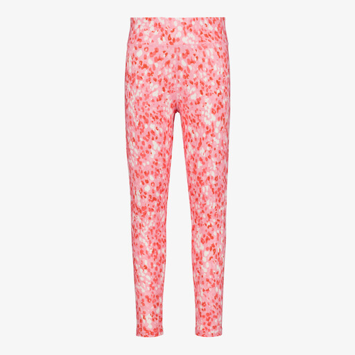 Meisjes sportlegging met print roze rood