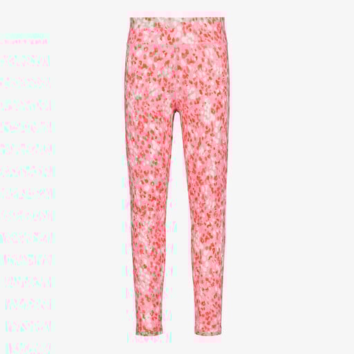 Meisjes sportlegging met print roze rood