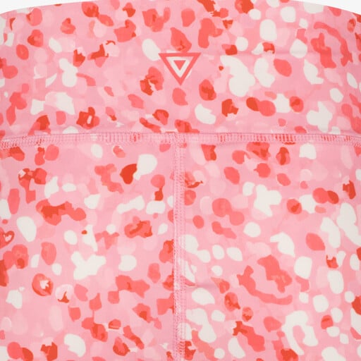 Meisjes sportlegging met print roze rood