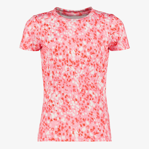 Meisjes sport T-shirt met print roze rood