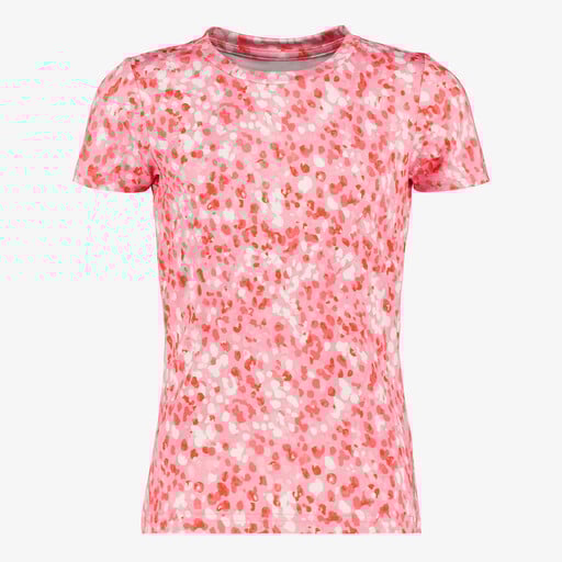 Meisjes sport T-shirt met print roze rood