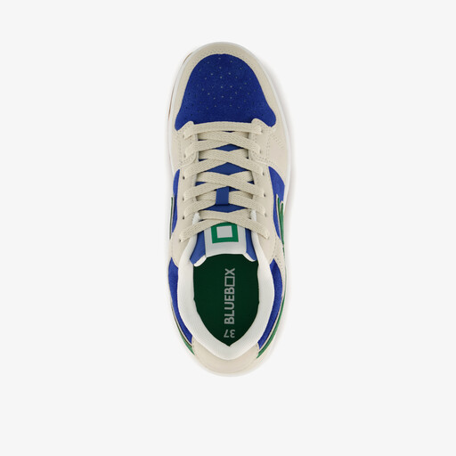 Jongens sneakers beige blauw
