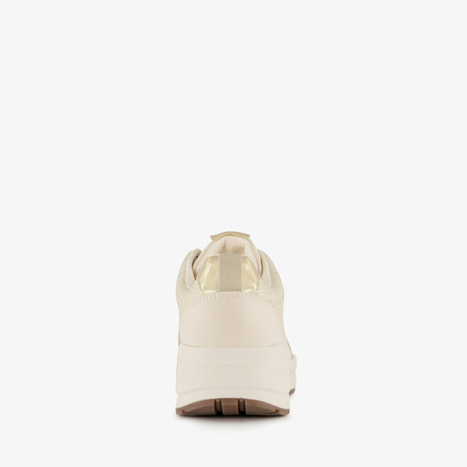 Dames sneakers beige goud