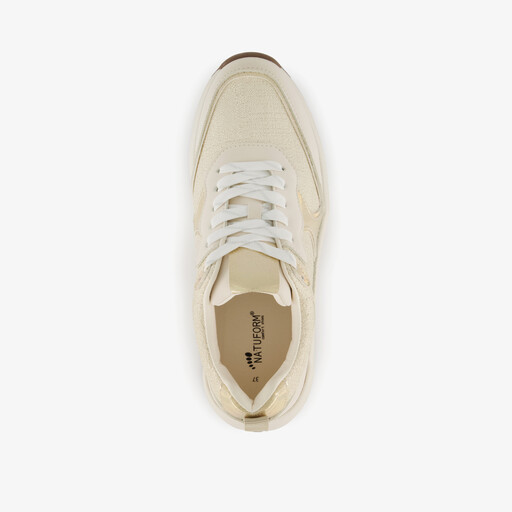 Dames sneakers beige goud
