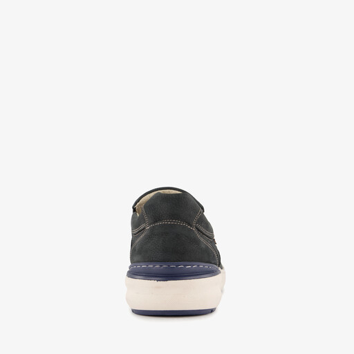 Suede heren instappers blauw