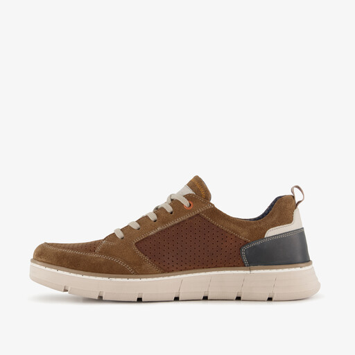 Suede heren sneakers bruin