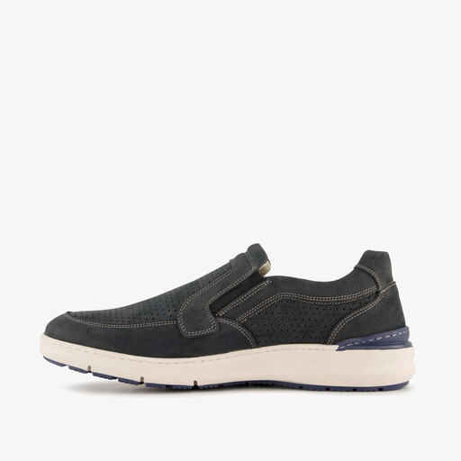Suede heren instappers blauw