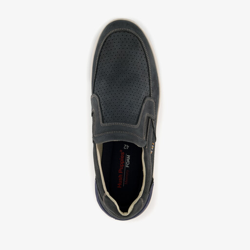 Suede heren instappers blauw