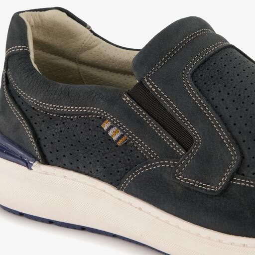 Suede heren instappers blauw