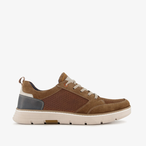 Suede heren sneakers bruin