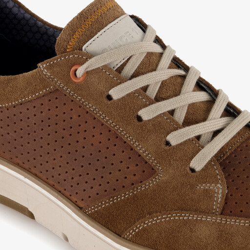 Suede heren sneakers bruin