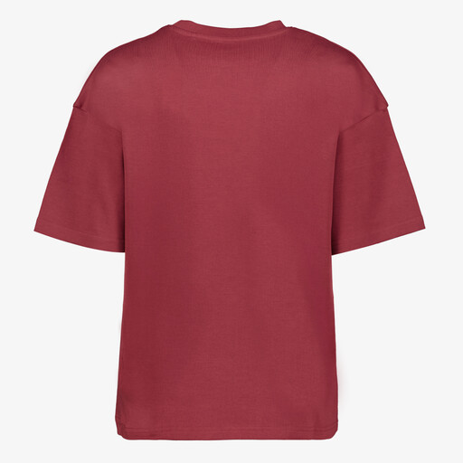 Oversized dames T-shirt bordeauxrood