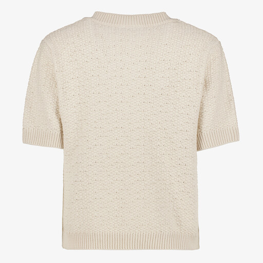 Dames vest met korte mouwen beige