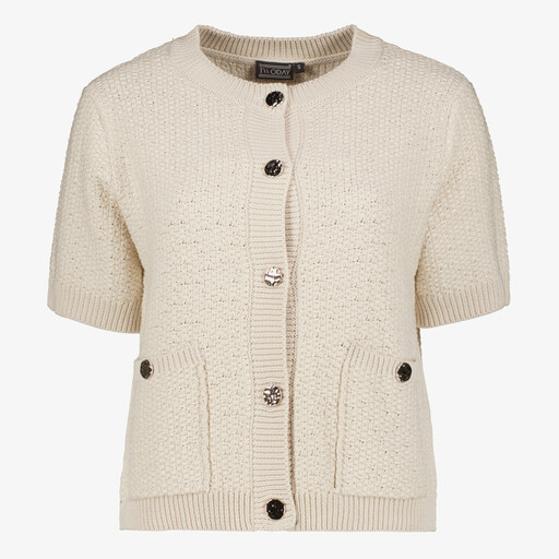 Dames vest met korte mouwen beige