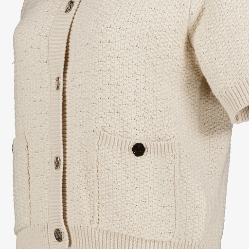 Dames vest met korte mouwen beige