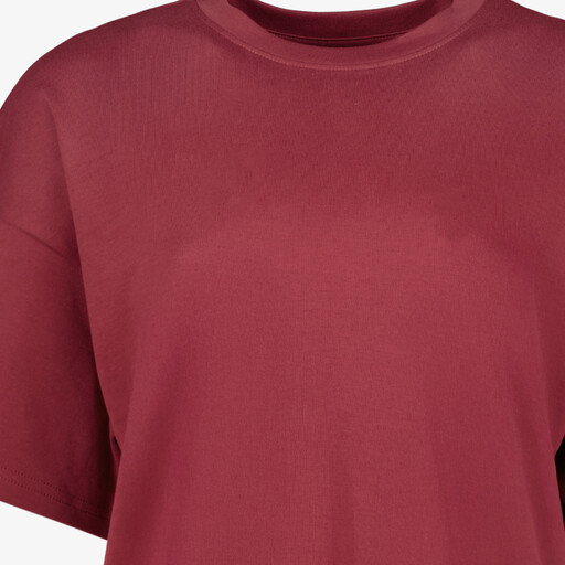 Oversized dames T-shirt bordeauxrood