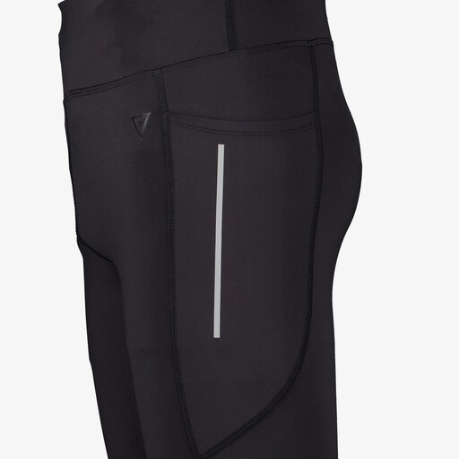 Dry heren hardloopbroek met rits zwart