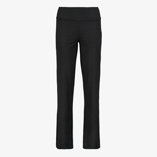 Dames wide leg yoga broek zwart
