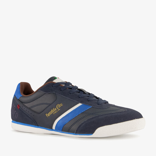 Leren heren sneakers blauw