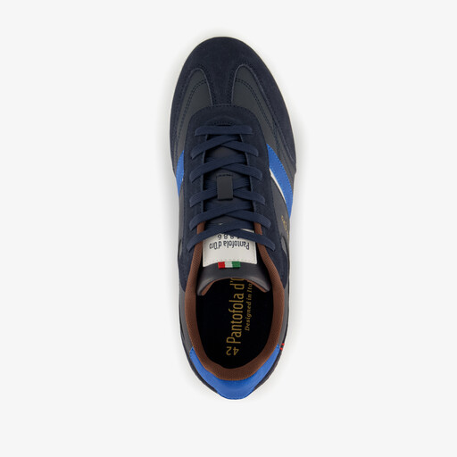 Leren heren sneakers blauw
