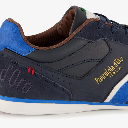 Leren heren sneakers blauw