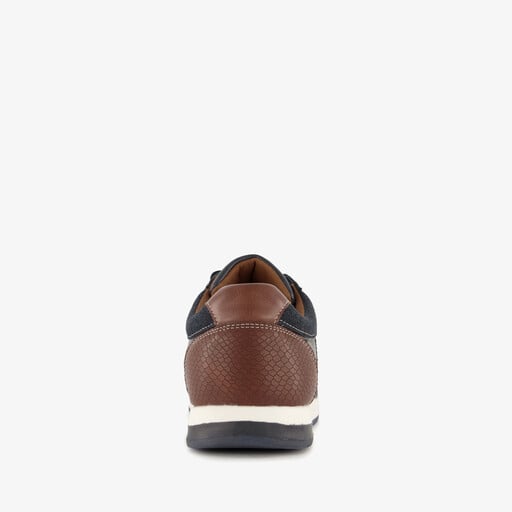 Heren sneakers blauw cognac