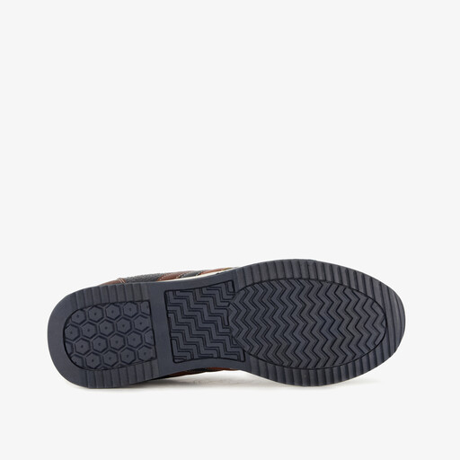 Heren sneakers blauw cognac