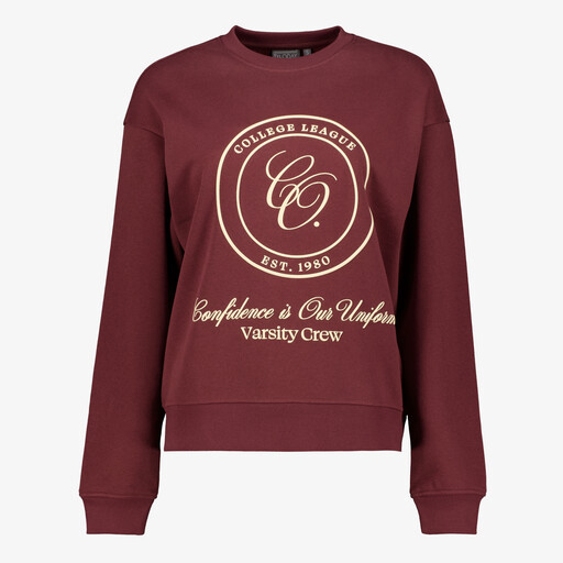 Dames sweater bordeauxrood