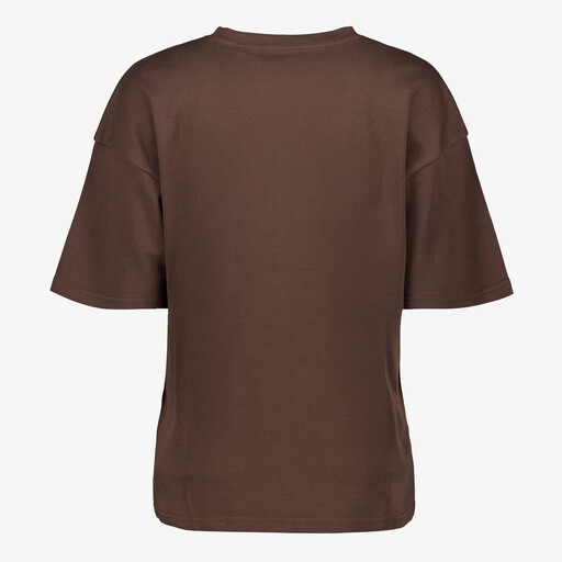 Oversized dames T-shirt bruin