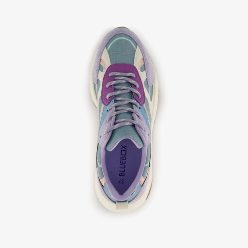Dames dad sneakers denim lila