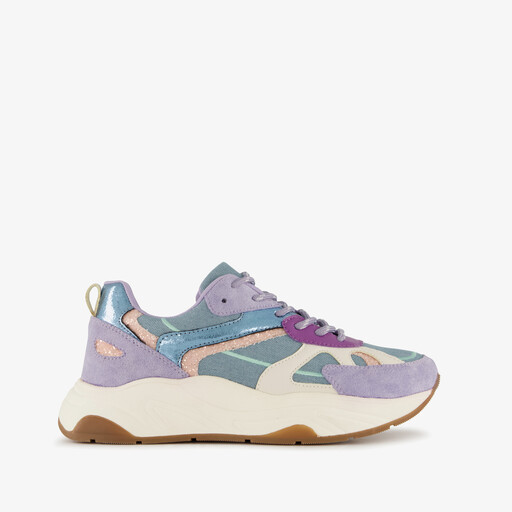Dames dad sneakers denim lila