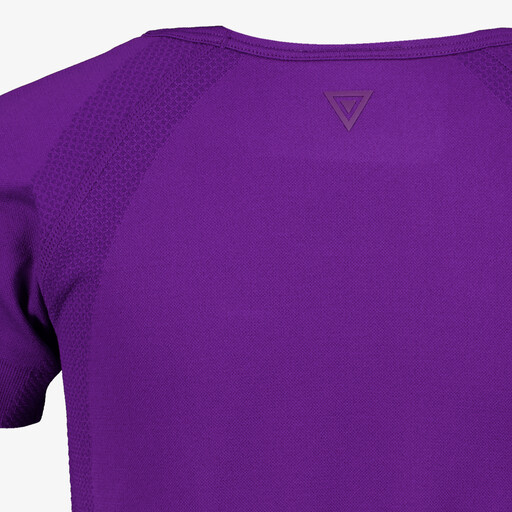 Cropped meisjes sport T-shirt seamless paars